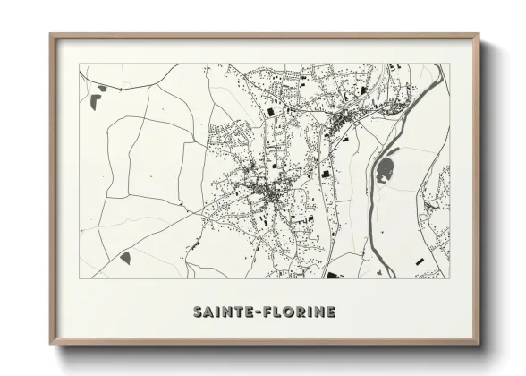 Une affiche de carte sur Sainte-Florine