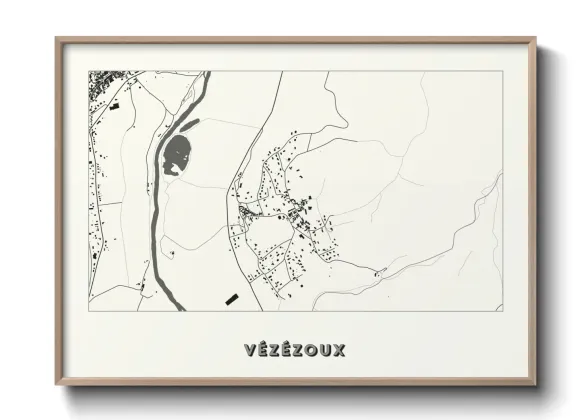 Une affiche de carte sur Vézézoux