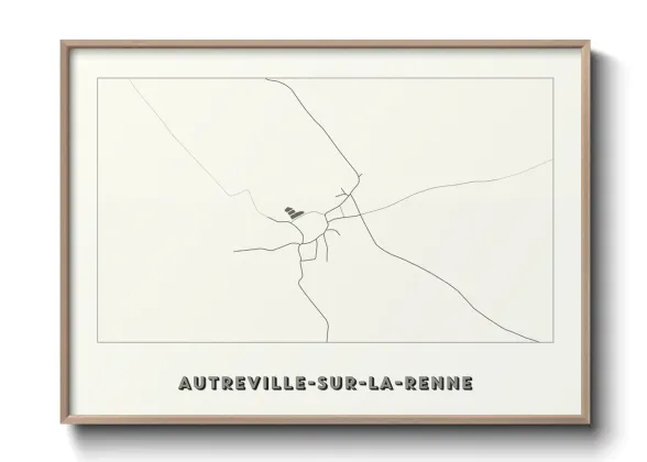 Une affiche de carte sur Autreville-sur-la-Renne