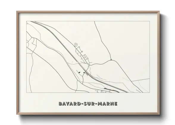 Une affiche de carte sur Bayard-sur-Marne