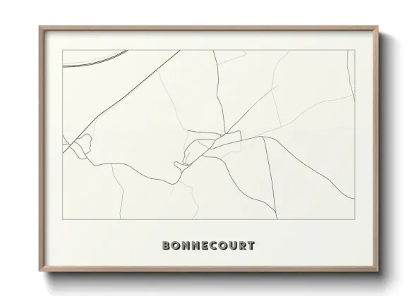 Une affiche de carte sur Bonnecourt
