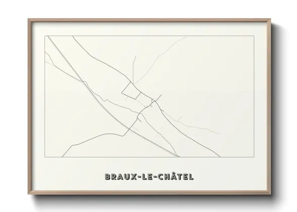 Une affiche de carte sur Braux-le-Châtel