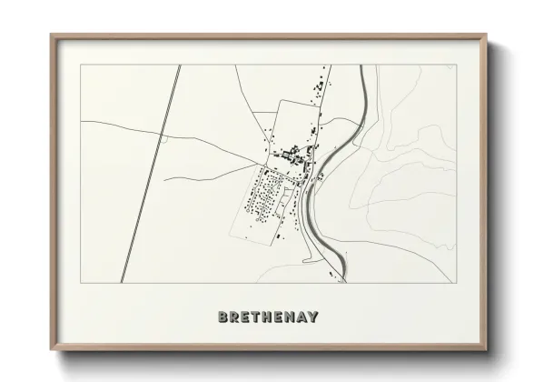 Une affiche de carte sur Brethenay