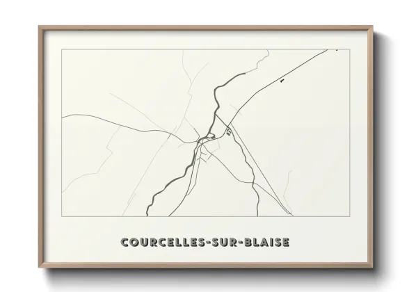 Une affiche de carte sur Courcelles-sur-Blaise