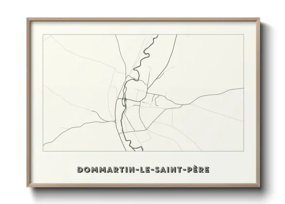 Une affiche de carte sur Dommartin-le-Saint-Père