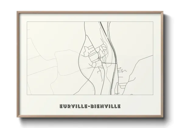 Une affiche de carte sur Eurville-Bienville