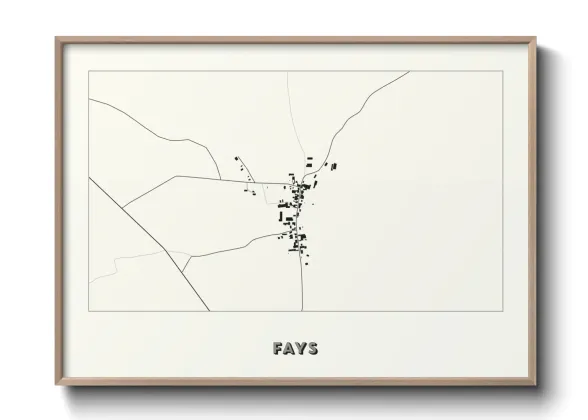 Une affiche de carte sur Fays