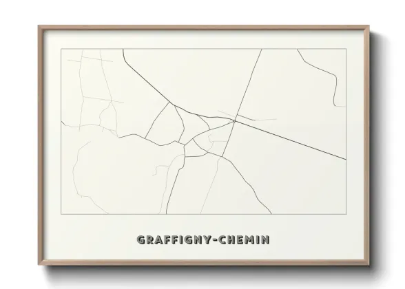 Une affiche de carte sur Graffigny-Chemin