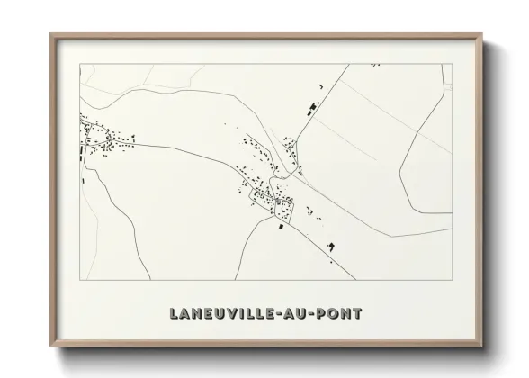 Une affiche de carte sur Laneuville-au-Pont
