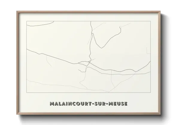 Une affiche de carte sur Malaincourt-sur-Meuse