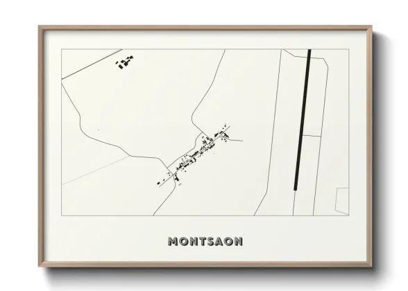 Une affiche de carte sur Montsaon