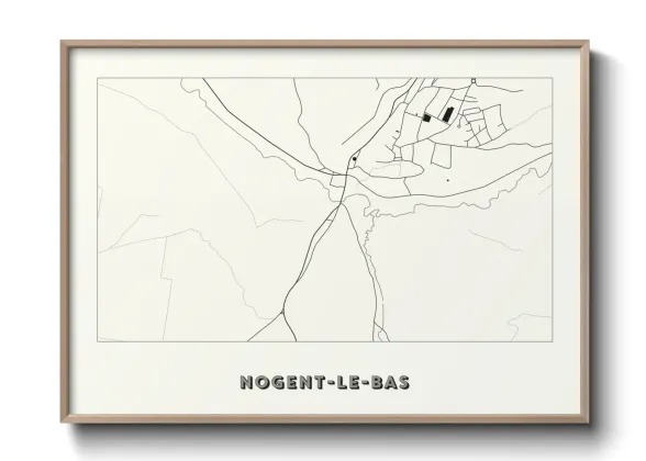 Une affiche de carte sur Nogent-le-Bas