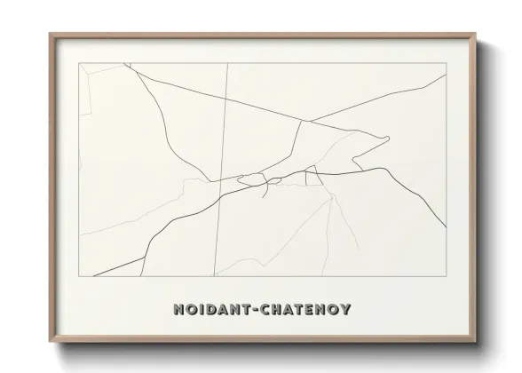 Une affiche de carte sur Noidant-Chatenoy