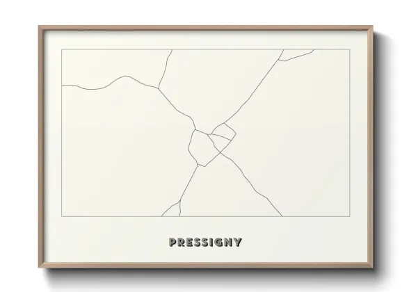 Une affiche de carte sur Pressigny