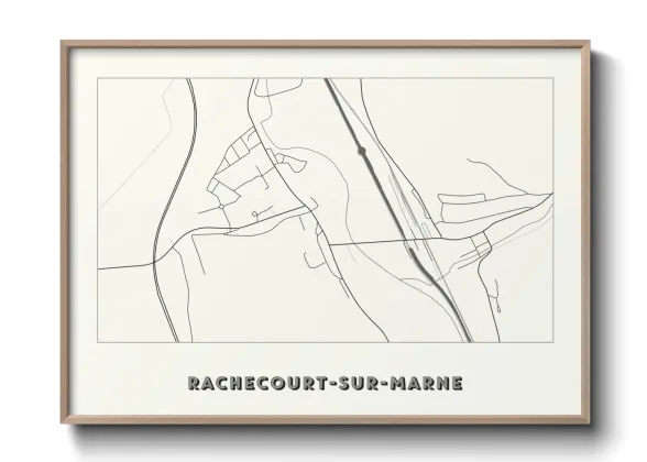 Une affiche de carte sur Rachecourt-sur-Marne