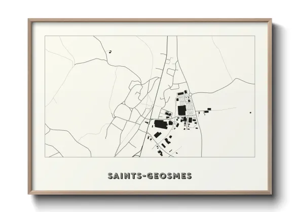 Une affiche de carte sur Saints-Geosmes