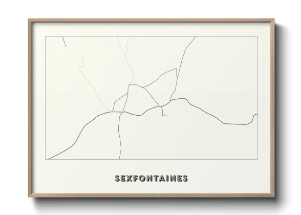 Une affiche de carte sur Sexfontaines