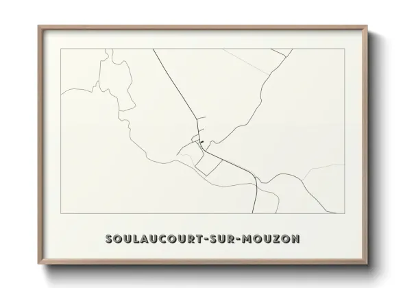 Une affiche de carte sur Soulaucourt-sur-Mouzon