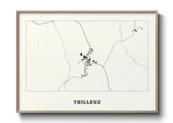 Une affiche de carte sur Thilleux