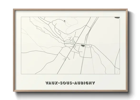 Une affiche de carte sur Vaux-sous-Aubigny