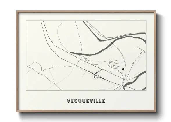 Une affiche de carte sur Vecqueville
