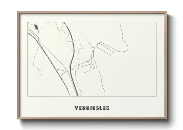Une affiche de carte sur Verbiesles