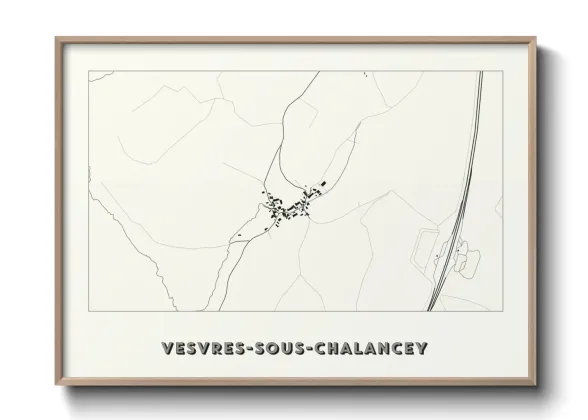 Une affiche de carte sur Vesvres-sous-Chalancey