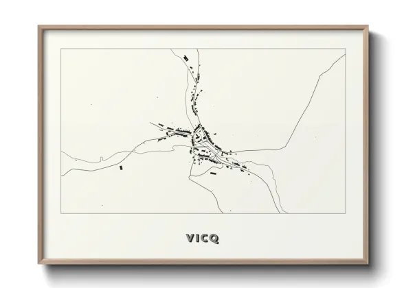 Une affiche de carte sur Vicq