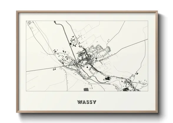 Une affiche de carte sur Wassy