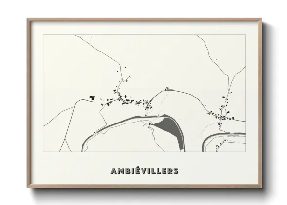 Une affiche de carte sur Ambiévillers