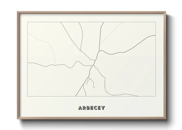 Une affiche de carte sur Arbecey