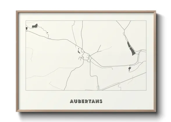 Une affiche de carte sur Aubertans