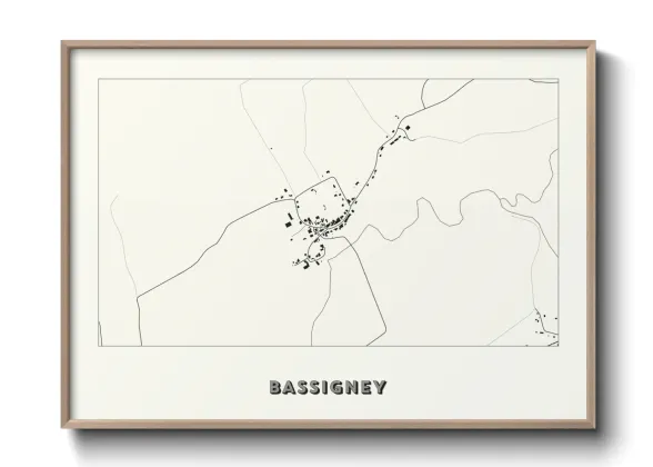 Une affiche de carte sur Bassigney