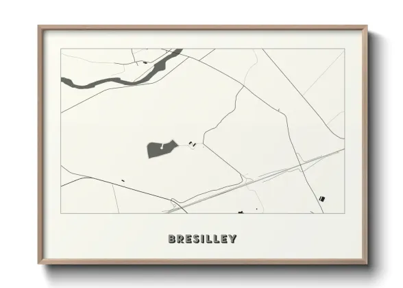 Une affiche de carte sur Bresilley