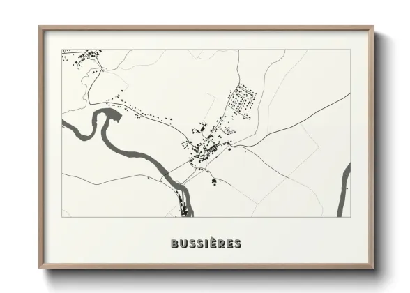 Une affiche de carte sur Bussières