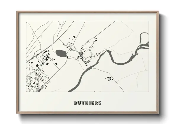 Une affiche de carte sur Buthiers
