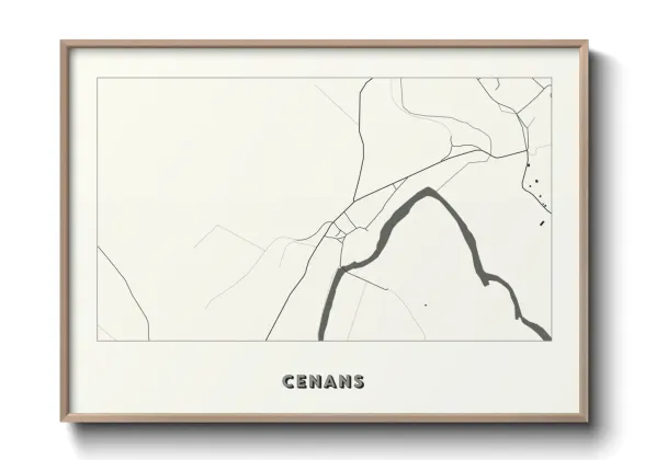 Une affiche de carte sur Cenans