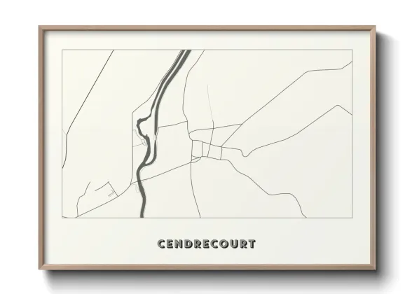 Une affiche de carte sur Cendrecourt