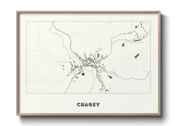 Une affiche de carte sur Chagey