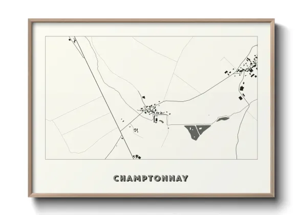 Une affiche de carte sur Champtonnay