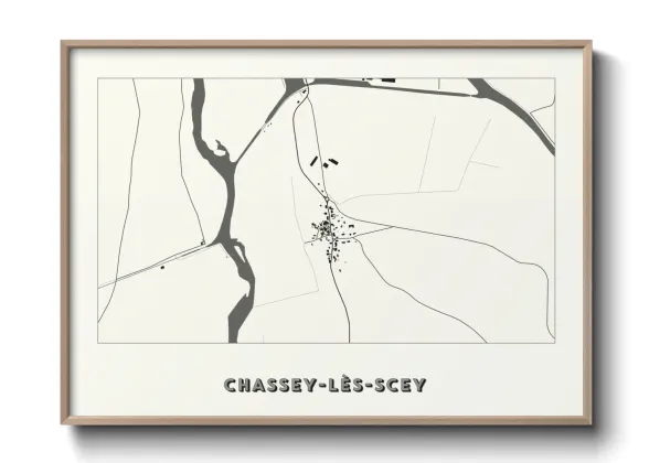 Une affiche de carte sur Chassey-lès-Scey