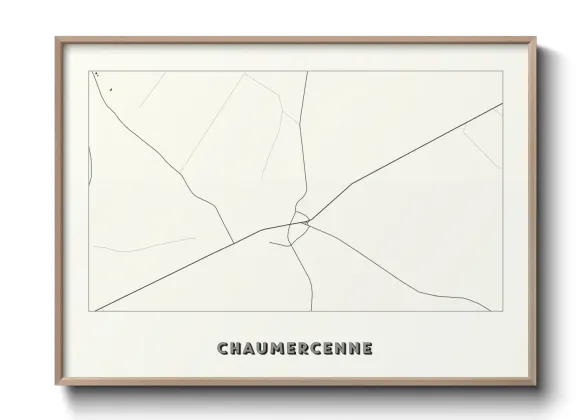 Une affiche de carte sur Chaumercenne