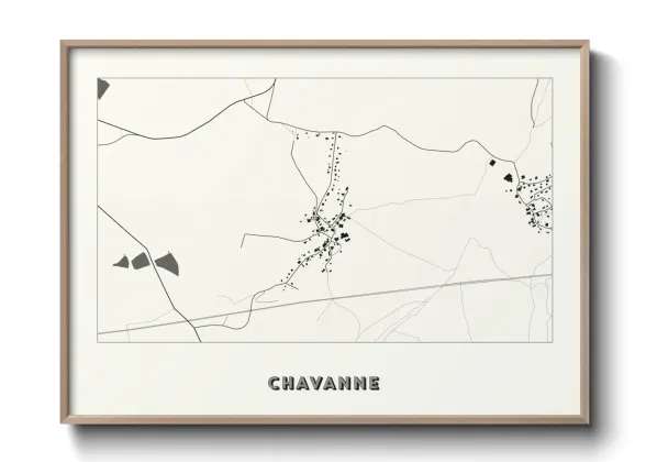 Une affiche de carte sur Chavanne