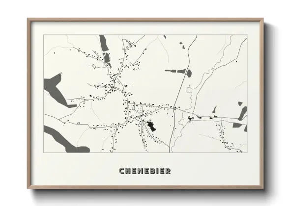 Une affiche de carte sur Chenebier