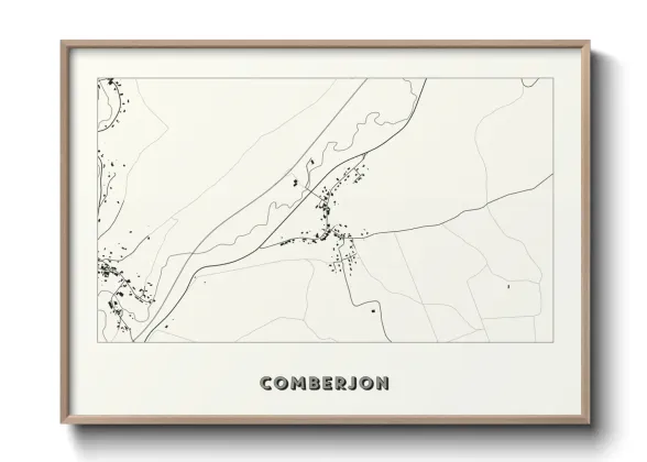 Une affiche de carte sur Comberjon
