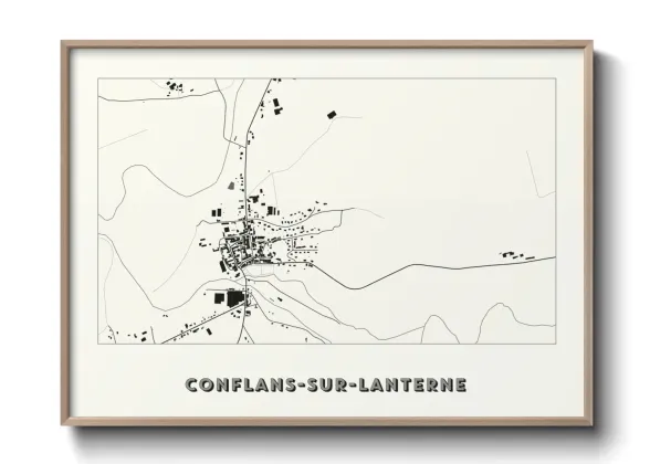Une affiche de carte sur Conflans-sur-Lanterne