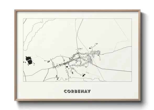 Une affiche de carte sur Corbenay
