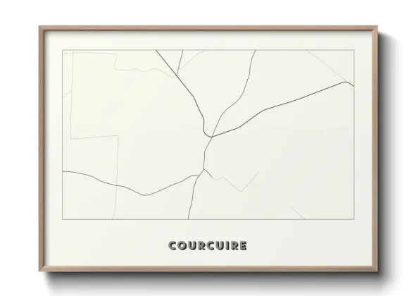 Une affiche de carte sur Courcuire