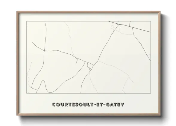 Une affiche de carte sur Courtesoult-et-Gatey