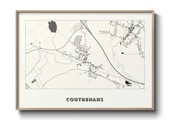 Une affiche de carte sur Couthenans